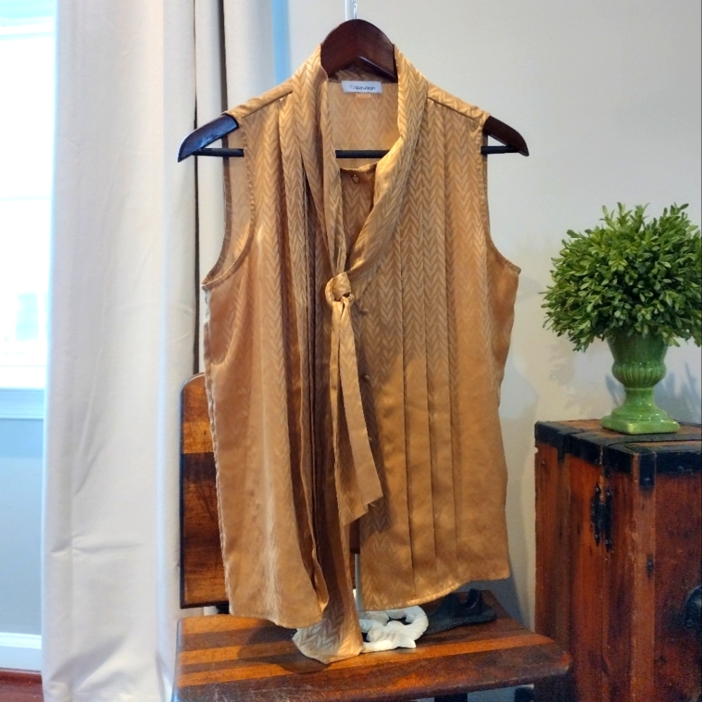 Sleeveless dressy blouse